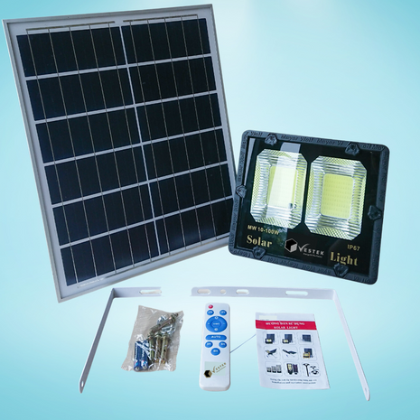Đèn Pha Năng Lượng Mặt Trời VesTek 2 Khoang 100W - VTPK100-1