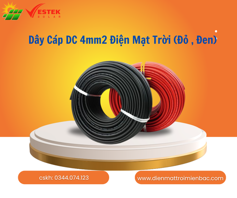Dây Cáp DC 4mm2 Điện Mặt Trời (Đỏ , Đen)