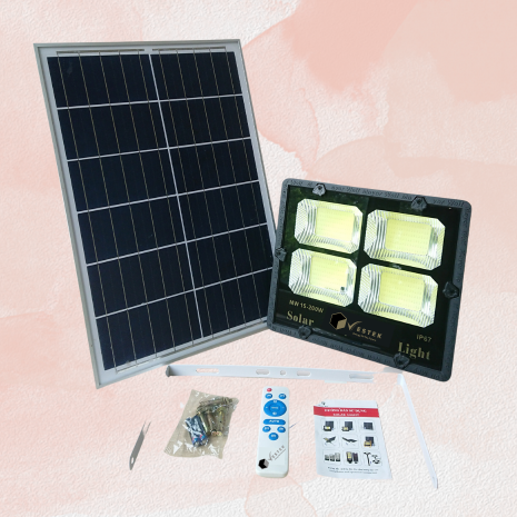 Đèn Pha Năng Lượng Mặt Trời VesTek 4 Khoang 200W - VTPK200-1