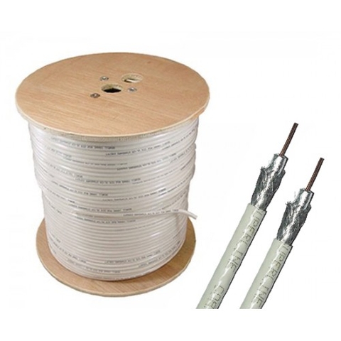 Cáp đồng trục liền nguồn  sợi màu trắng 305m