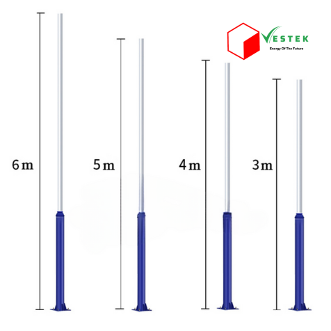 Cột đèn năng lượng mặt trời 6m