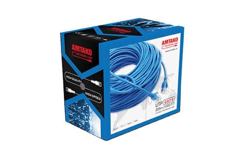 Cáp mạng Cat6 UTP AMTAKO 6100 dây xanh 305m