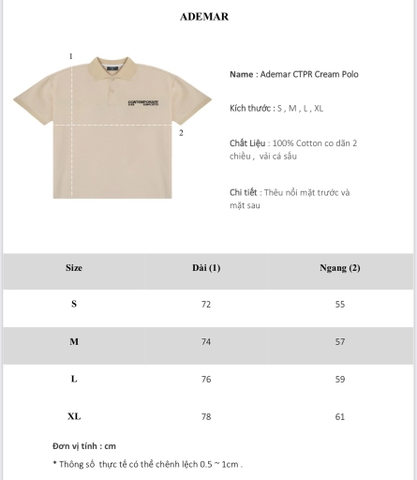 Ademar CTPR Cream Polo