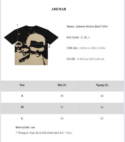 Ademar Mutiny Black Tshirt