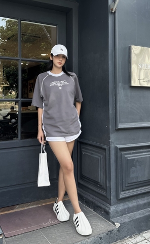 Ademar Paneled Grey Tshirt