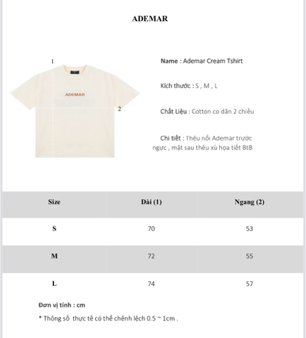 Ademar Cream Tshirt