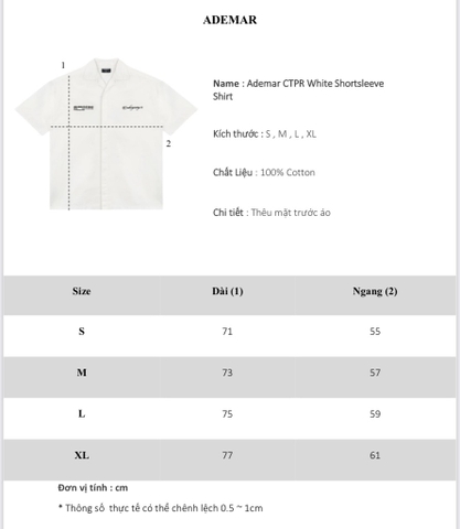 Ademar CTPR White Shortsleeve Shirt