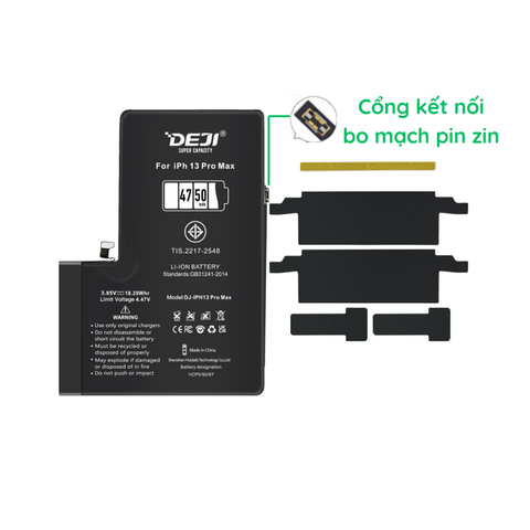 [Sàng cáp] Pin iPhone 13 Pro Max Dung lượng cao 4750mAh công nghệ mới Deji
