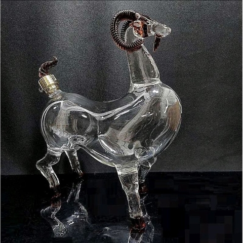 Vỏ chai Rượu Hình Con Dê (Tuổi Mùi) –⚡BAO BỂ VỠ⚡ Món quà tân gia, sinh nhật, quà biếu lễ tết