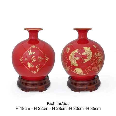 🔥[Giàu sang] Lọ hoa hút lộc - bình hút tài lộc gốm sứ bát tràng