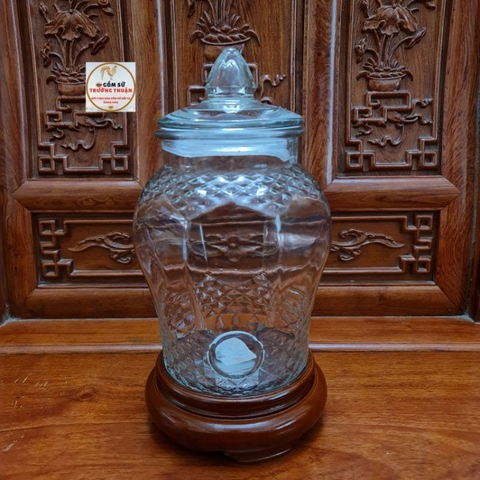 Bình ngâm rượu thủy tinh có vòi 3 lít (Bán đế kệ )