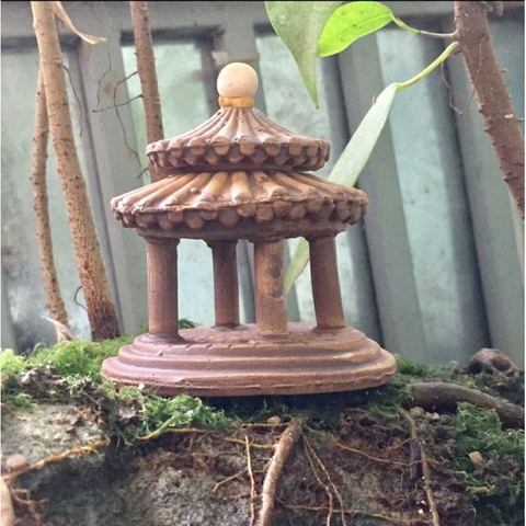 Ngôi Nhà Nâu Tròn Trang Trí Hồ Cá,Bể Cá-Hòn Non Bộ