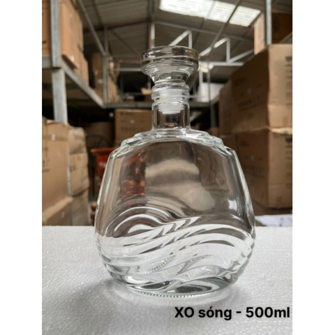 [RẺ VÔ ĐỊCH] Bình Rượu Thủy Tinh XO 500Ml- Vỏ Chai Rượu Đẹp Sang Trọng