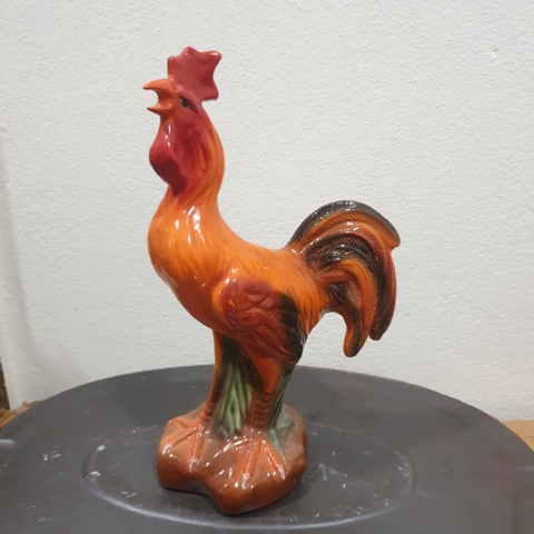 Tượng gà trống đồng trang trí đem lại may mắn