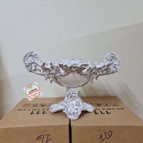 Bình hoa composite 💯BAO BỂ VỠ💯 dáng thuyền hoa cao 21cm