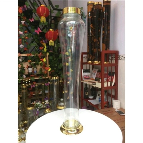 Bình thuỷ tinh ngâm rượu Hàn Quốc 6,5lit (hình sâm)