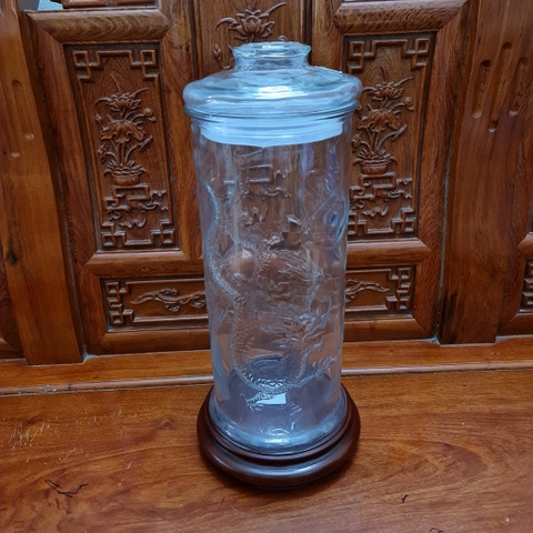 Bình ngâm rượu Thuỷ tinh dáng trụ rồng có vòi, không vòi 6L, 8L, 10L, 12L, 15L, 19L
