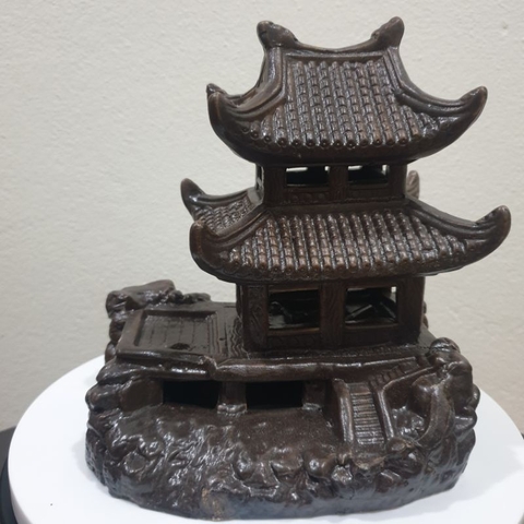 Tượng Chùa 2 Mái -  Gốm sứ Bát Tràng làm mô hình trang trí tiểu cảnh, trang trí bể cá