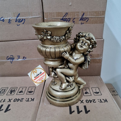 🌼BÌNH THIÊN THẦN SỐ 2🌼 25cm chất liệu composite dùng để cắm Lông công hoặc cắm hoa. BAO BỂ VỠ