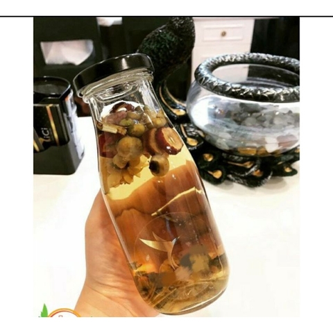 Chai thủy tinh nắp thiếc 350ml đựng sữa hạt, nước hoa quả