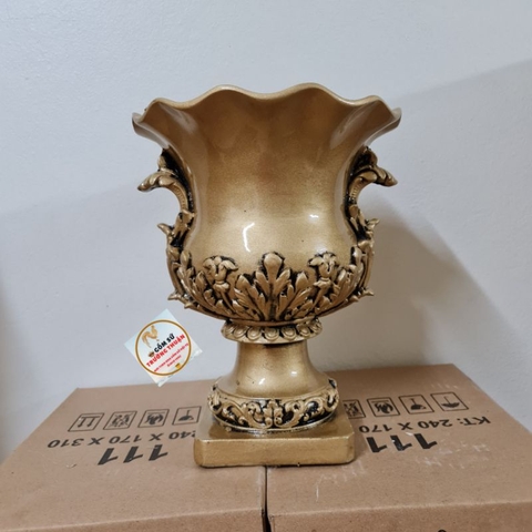 Bình hoa composite Bầu Thấp ( cắm lông công, hoa lụa...)💯BAO BỂ VỠ💯H48cm