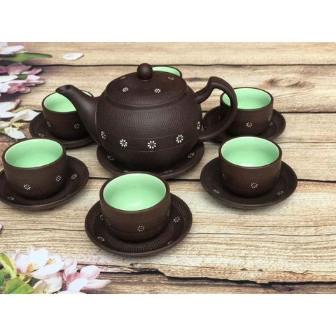 Bộ ấm chén bát tràng