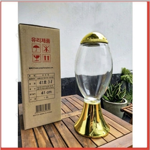 Bình thủy tinh cao cấp ngâm rượu HÀN QUỐC YongCheon hình Trụ Cầu