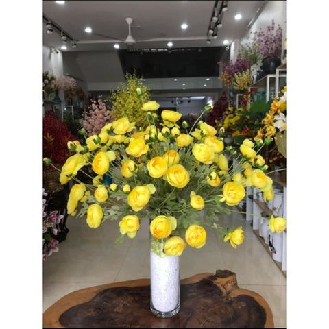 Bình hoa thủy tinh trụ tròn D12xH40, Lọ cắm hoa hình trụ trang trí