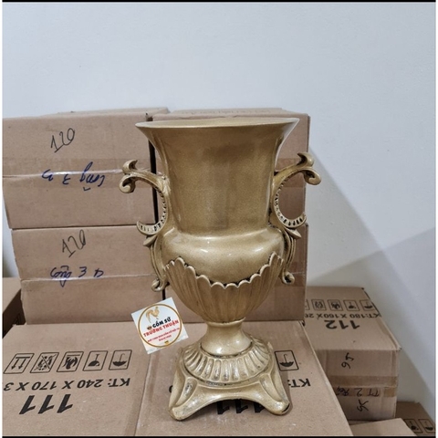 Bình cắm hoa Composite Bầu 64 ( Cắm hoa lụa, lông công...) Cao 36cm