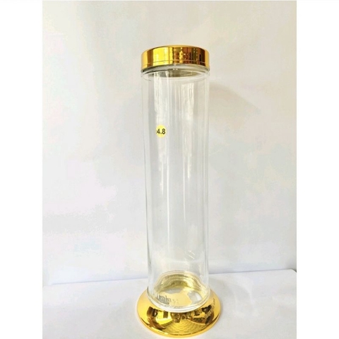 Bình ngâm rượu thủy tinh trụ 4.8l Phú Hòa