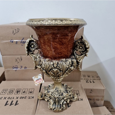 Bình cắm Hoa Lụa, Lông Công ⚡BAO BỂ VỠ⚡Cúp Số 9 H40cm