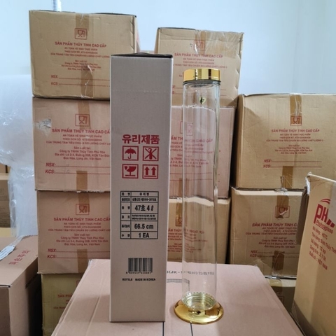 Bình Thủy Tinh Ngâm Rượu Hàn Quốc Dáng Trụ