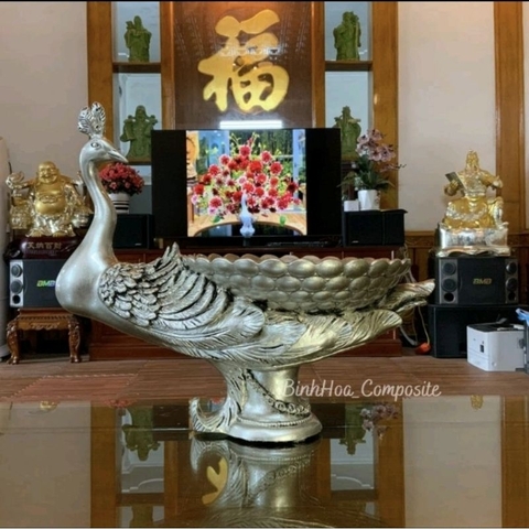 Bình Hoa Con Công Composite Lọ Cắm Hoa Cao Cấp, Lọ Hoa Mã Bh 21