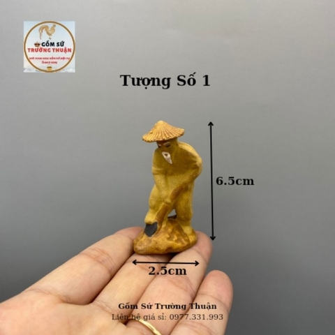 Tượng gốm mini 10k phụ kiến trang trí hòn nam bộ, hồ cá, bể cá