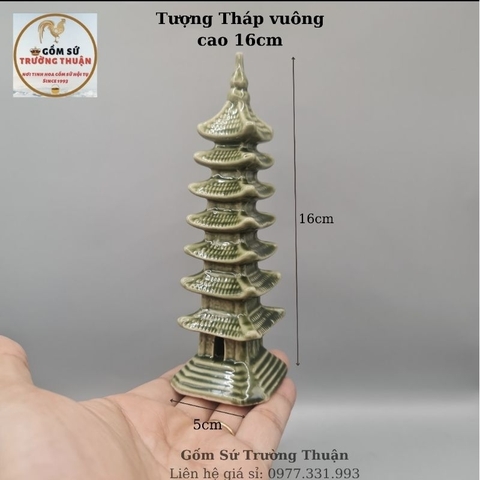 Tháp vuông H16cm Trang Trí Hồ Cá,Bể Cá-Hòn Non Bộ