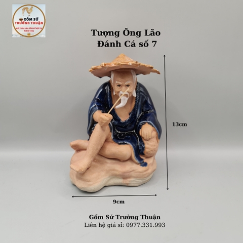 Ông Lão Ngồi Câu Cá phụ kiện trang trí hòn non bộ, hồ cá, bể cá