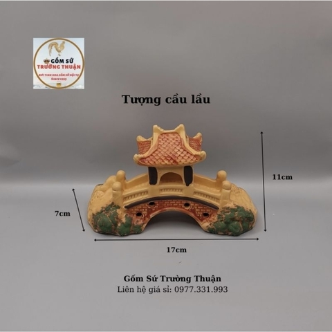 Cầu Lầu phụ kiện trang trí tiểu cảnh hòn non bộ bể cá chậu cây bonsai