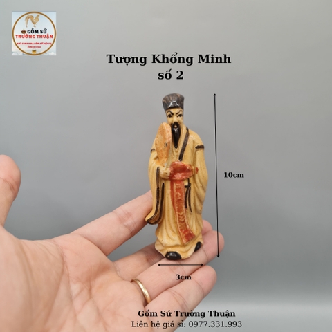 Ông Khổng Minh Đứng Trang Trí Hồ Cá, Bể Cá-Hòn Non Bộ