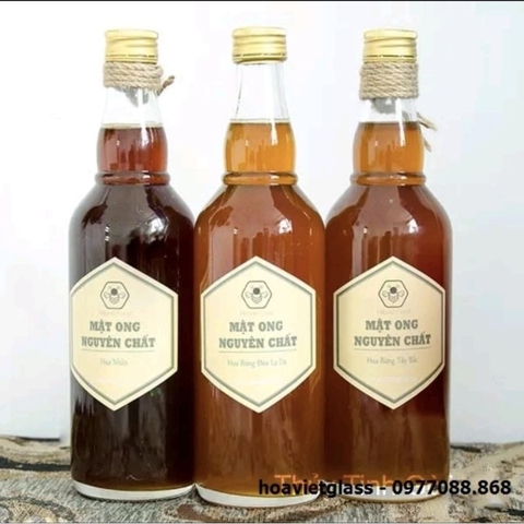 Chai thủy tinh tròn 500ml Nắp nhôm