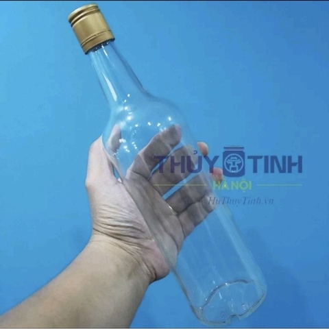 Vỏ Chai Thủy Tinh 650ml Tròn Nắp Nhôm