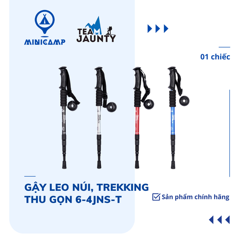 Gậy leo núi, trekking thu gọn 6-4JNS-T (TEAM JAUNTY) | size S 51/110cm