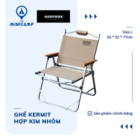Ghế Kermit hợp kim nhôm cao cấp dã ngoại, camping, quán cà phê SK940001-L (SUNNYHIKE) | size L