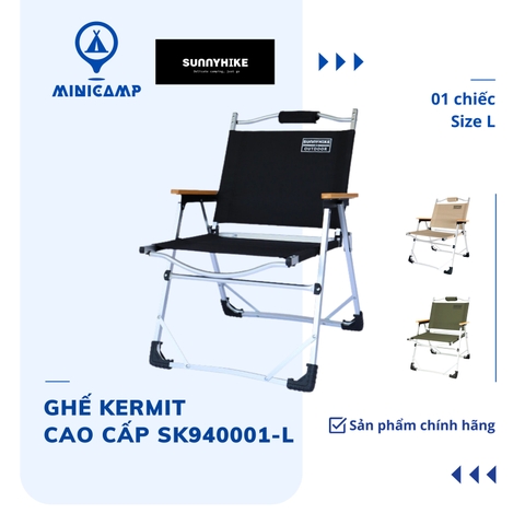 Ghế Kermit hợp kim nhôm cao cấp dã ngoại, camping, quán cà phê SK940001-L (SUNNYHIKE) | size L