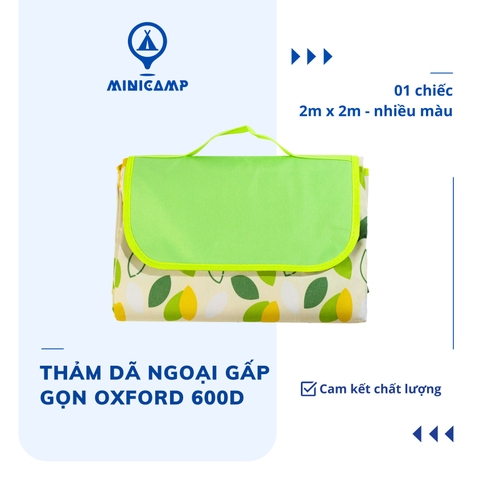 Thảm dã ngoại, picnic vải Oxford 600D chống nước, gấp gọn (MINICAMP)
