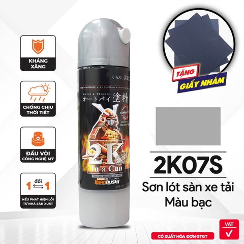 Sơn xịt Samurai Kurobushi - MÀU BẠC 2K07S (400ml)