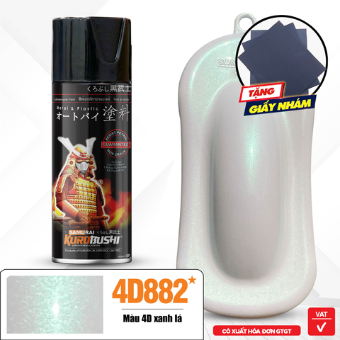 Sơn xịt Samurai Kurobushi - MÀU XANH LÁ 4D 4D882* (400ml)