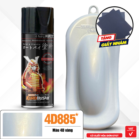 Sơn xịt Samurai Kurobushi - MÀU VÀNG 4D 4D885* (400ml)
