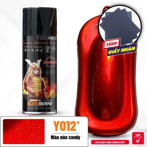 Sơn xịt Samurai Kurobushi - MÀU NÂU CANDY Y012* (400ml)