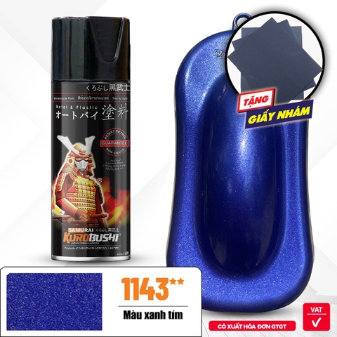 Sơn xịt Samurai Kurobushi - MÀU XANH TÍM 1143 (400ml)