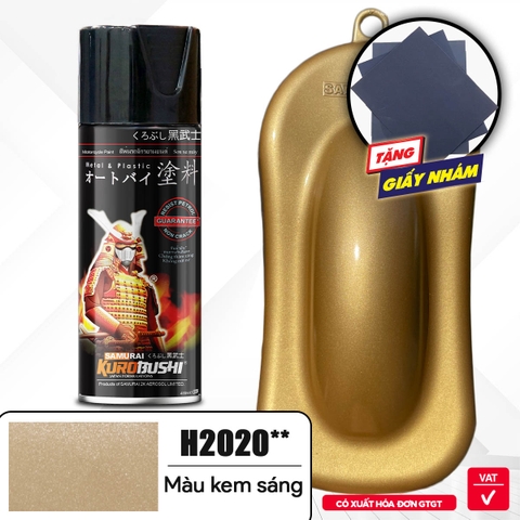Sơn xịt Samurai Kurobushi - MÀU KEM SÁNG H2020 (400ml)